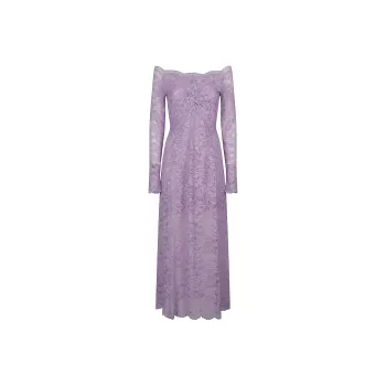Paco Rabanne Lace Lavender Maxi Dress