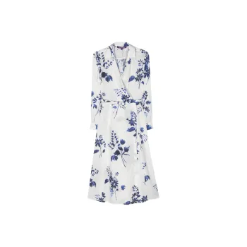 Ralph Lauren Collection Floral Printed Belted Wrap Midi Dress