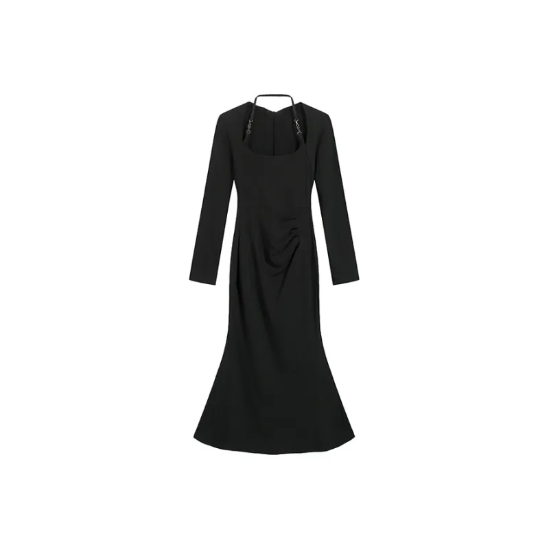 AHDO Long-Sleeved Dresses Women's-8