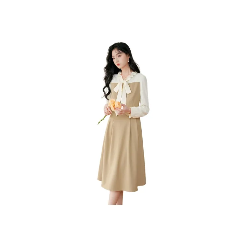 Like The Age Of Water Long-Sleeved Dresses Women's Yellow-0