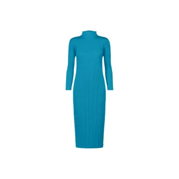 PLEATS PLEASE ISSEY MIYAKE Long-Sleeved Dresses Women's Bright Blue