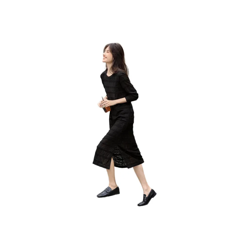 XWI Long Sleeved Dress Women's Black-0