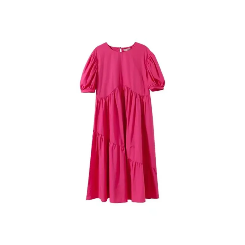 Lookinto Short Sleeved Dresses Women's Dragon Fruit-0