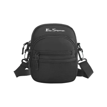 BEN SHERMAN Oxford Shoulder Bag Unisex Black