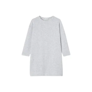 AMERICAN VINTAGE A.M FW24 DRESS EVONA Long-Sleeved Dresses Women's Melange Light Grey
