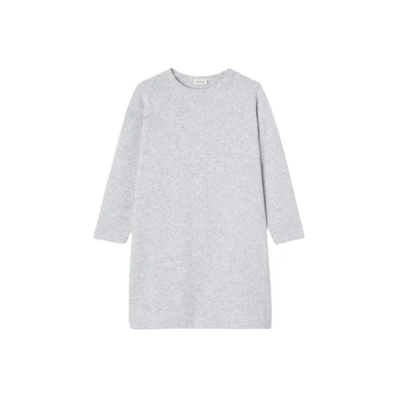 AMERICAN VINTAGE A.M FW24 DRESS EVONA Long-Sleeved Dresses Women's Melange Light Grey-0