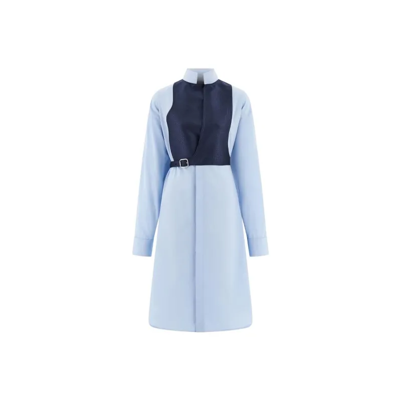 Ferragamo Contrasting Panel Shirt Dress-0