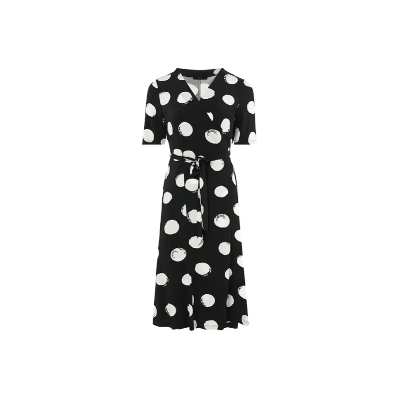 BESIONIA SS25 Short Sleeved Dresses Women's Black Pattern-0