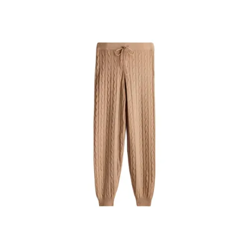 H&M Knitted Sports Pants Women's Dark Beige