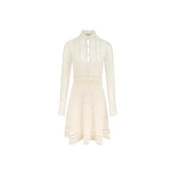 Chloe Long-Sleeved Dresses Women's White