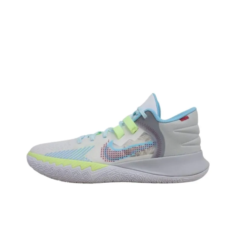 Nike Anti Slip Wear Resistant Mid Top Basketball Shoes Men's Gray Blue-0