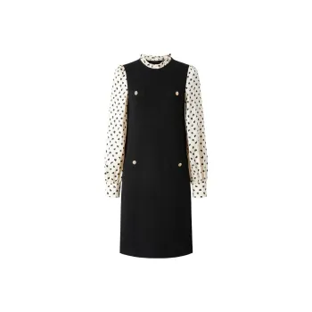 JZ. ANNAKRO Long Sleeved Dresses Women's Plain Black