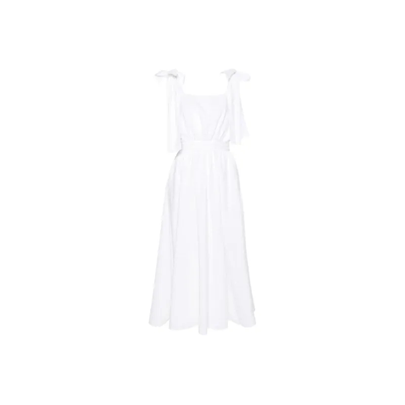 MSGM Bow detail Midi Dress-0