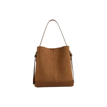 Yalu Polyester Bucket Bag, Shoulder Bag Women's Tea Umber/Honey Brown