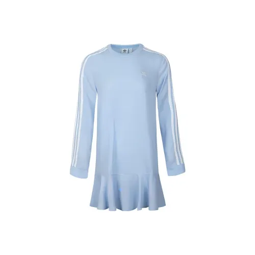 Adidas Originals Long Sleeved Dresses Women's Blue