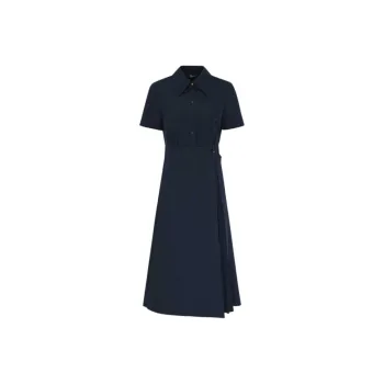 IDPAN Short Sleeved Dresses Women's Navy Blue