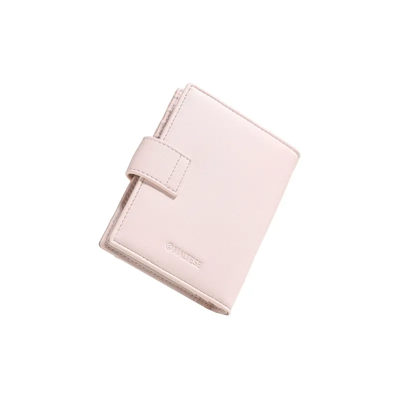 TOUTOU Maltese Collaboration Synthetic Leather Card Holder Regular Women's Strawberry Pink-3