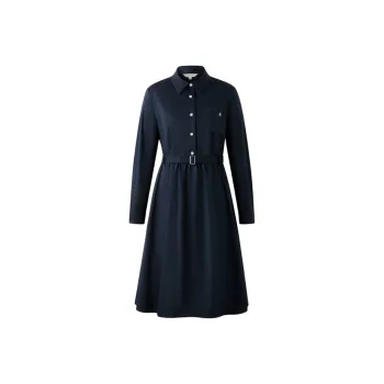 E.land Long Sleeved Dress Women's Navy Blue