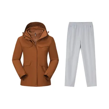 Tectop Casual Suit Women's Two-Piece Set Komorebi Orange/Silver Gray