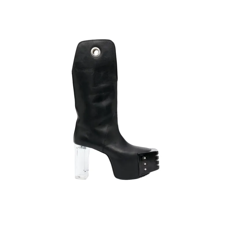 RICK OWENS/RO Kowboy Grill Ankle Boots 14cm Men's Black-1