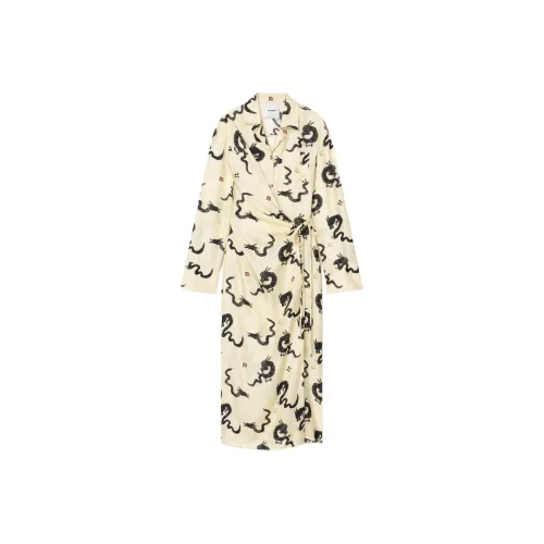 NANUSHKA SS24 Year Of The Dragon Collection Long-Sleeved Dresses Women's Ecru