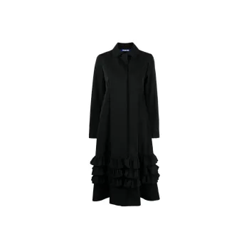 Molly Goddard Ruffled-trim Single-breasted Coat