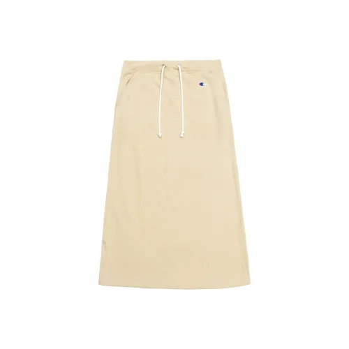 Champion Casual Long Skirts Japan Version Women's Beige Yellow