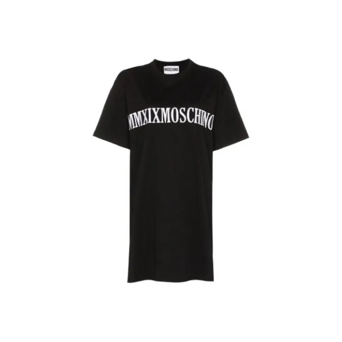 MOSCHINO Short Sleeved Dresses Women's Black-0