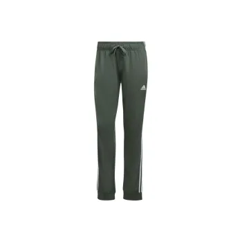 Adidas Essential WARM-UP SLIM TAPERED 3-STRIPES TRACK PANTS Knitted Sports Pants Women's Green