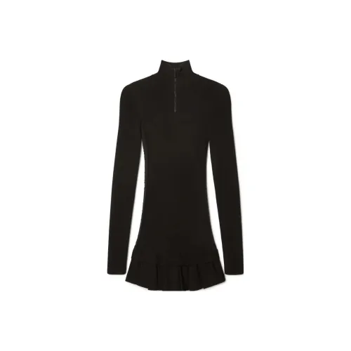 OFF WHITE High neck Pleated Knitted Minidress