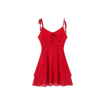 MKBY Slip Dresses Women's Red