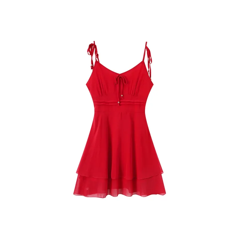 MKBY Slip Dresses Women's Red-0