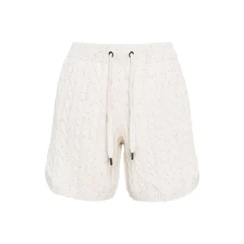 Brunello Cucinelli Sequin Embellished Knit Shorts
