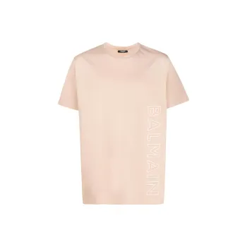 BALMAIN Logo embossed Cotton T shirt