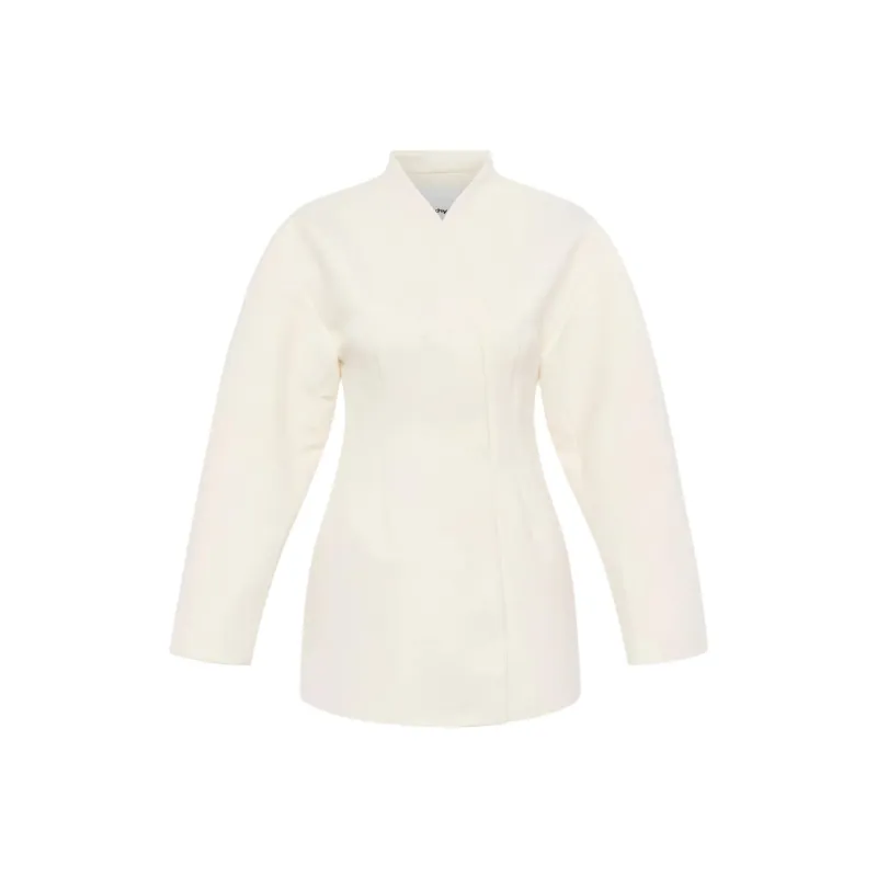 Khy x Entire Studios FW24 Tailored Mini Dress Long-Sleeved Dresses Women's Warm White/Warm White-0