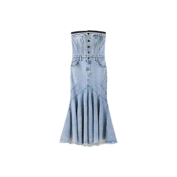 Miss Sixty Sleeveless Dress Women's Medium Blue