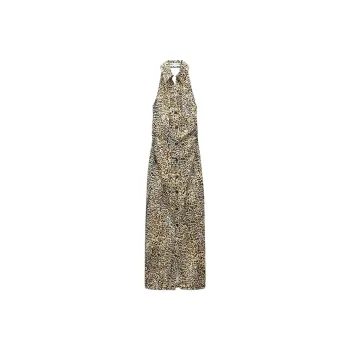 ZARA Sleeveless Dress Women's Leopard Print
