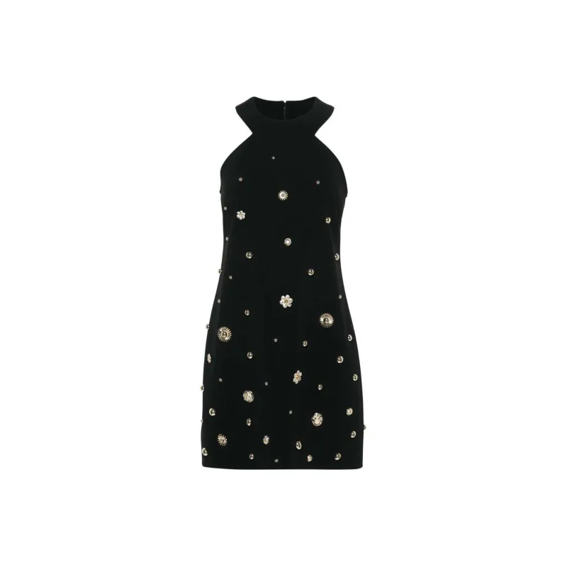 ELIE SAAB Stud-embellished Crepe Mini Dress-0