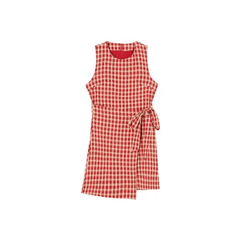 QYPRF Sleeveless Dresses Women's Red