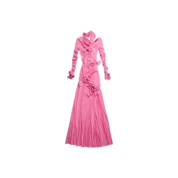 Balenciaga SS23 Long-Sleeved Dresses Slim Fit Women's Pink