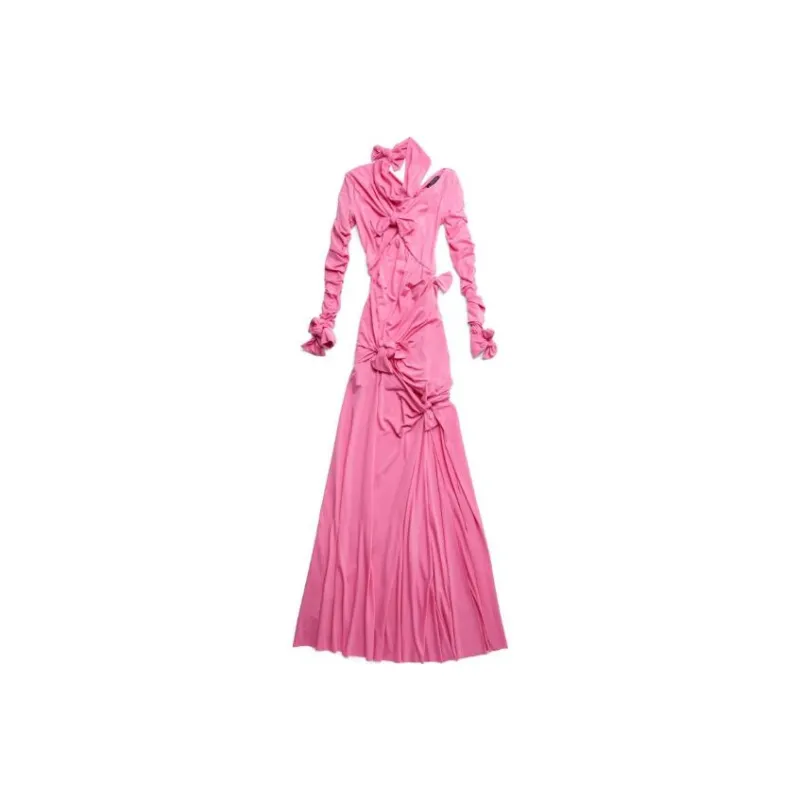 Balenciaga SS23 Long-Sleeved Dresses Slim Fit Women's Pink-0