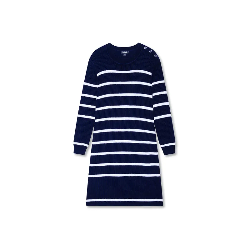DKNY FW24 Long Sleeved Dress Women's Navy Blue-0
