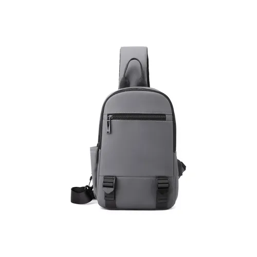 H YXIANG Oxford Crossbody Bag, Sling Bag Men's Gray/Black