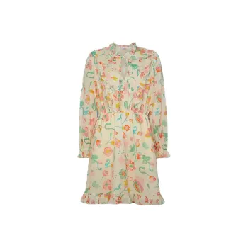 COACH Long-Sleeved Dresses Women's Chalk Multicolor