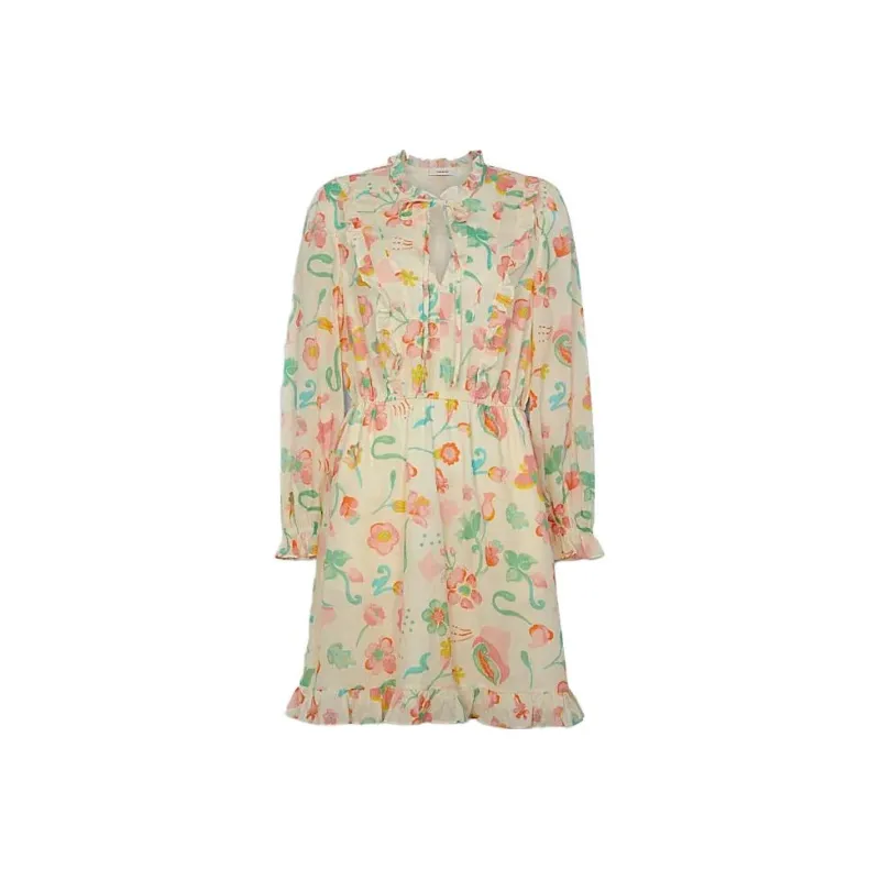 COACH Long-Sleeved Dresses Women's Chalk Multicolor-0