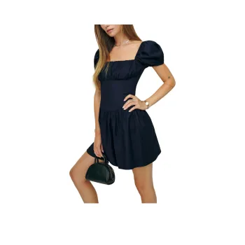 REFORMATION Marielle Dress Short Sleeved Dress Women's Marine Blue