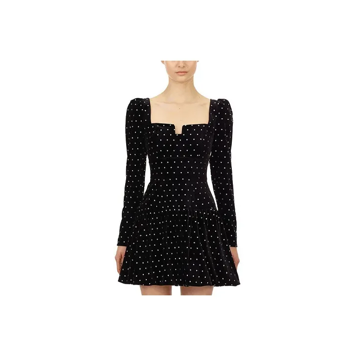 Self portrait Long Sleeved Dress Women's Black-0