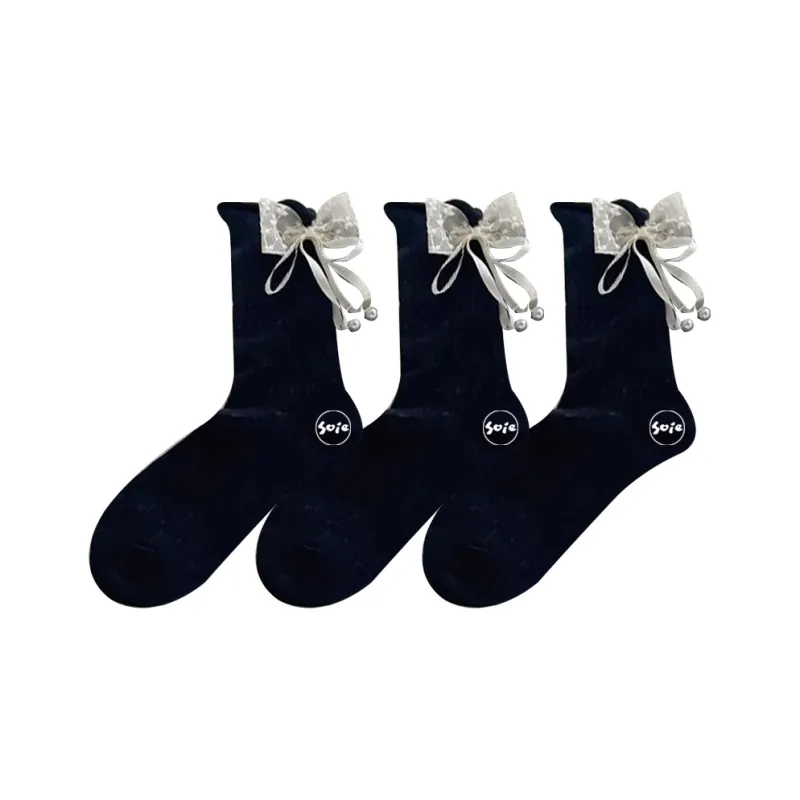 SOIE Mid Calf Socks Women's Combo Set-10