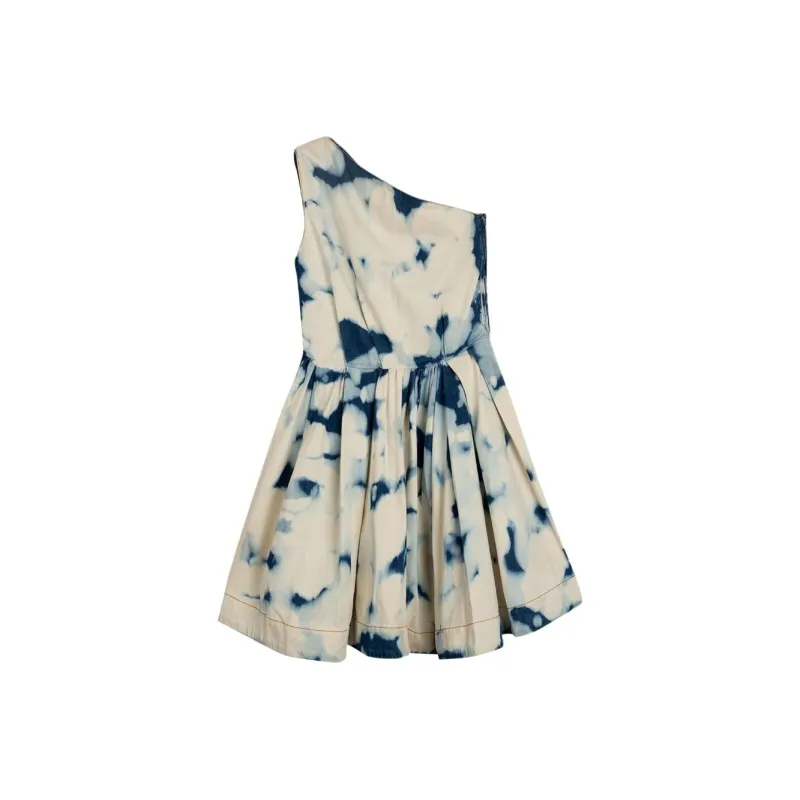 MSGM Sleeveless Dress Women's Blue/White-0