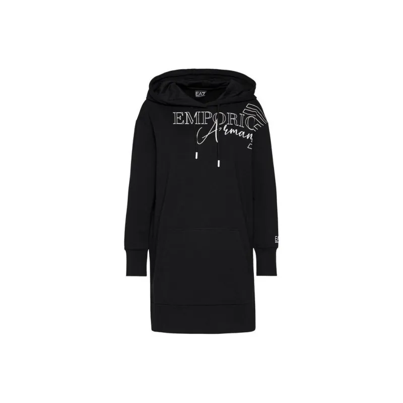 EMPORIO ARMANI SS23 Long Sleeved Dress Women's Black-0